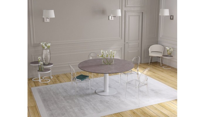 UNA - Table de repas extensible deux allonges...