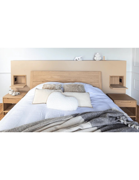 JADE - Lit coffre 160 x 200 tête bois – Les Ateliers de Langres 160 x 200 tête bois