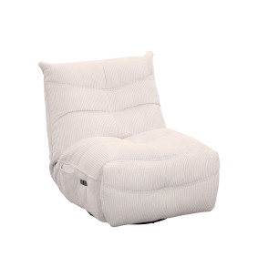 SMOOT - Fauteuil Relax Électrique – Velours côtelé écru –...
