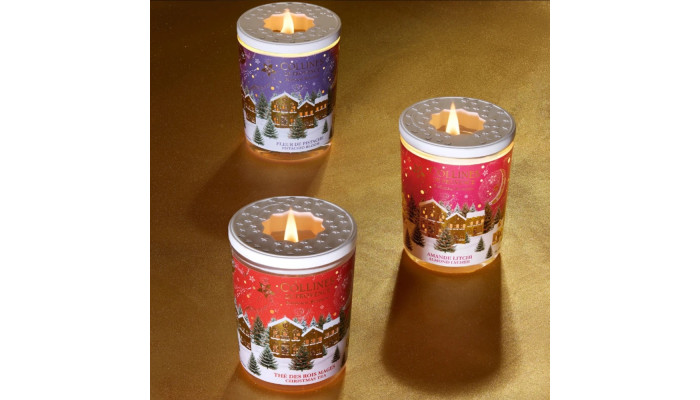 Bougie Parfumée Noël Amande Litchi – Collines...