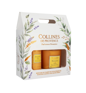 Coffret Bougie 180 g & Parfum d’Intérieur – Mandarine &...