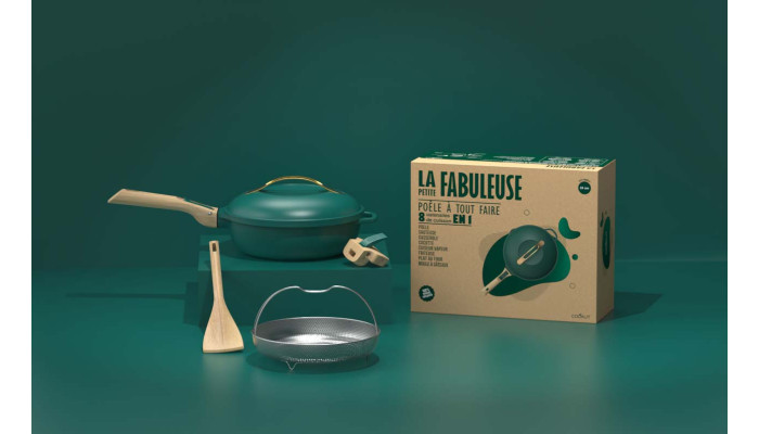 La Fabuleuse Poêle 8 en 1 – 28 cm – Vert...