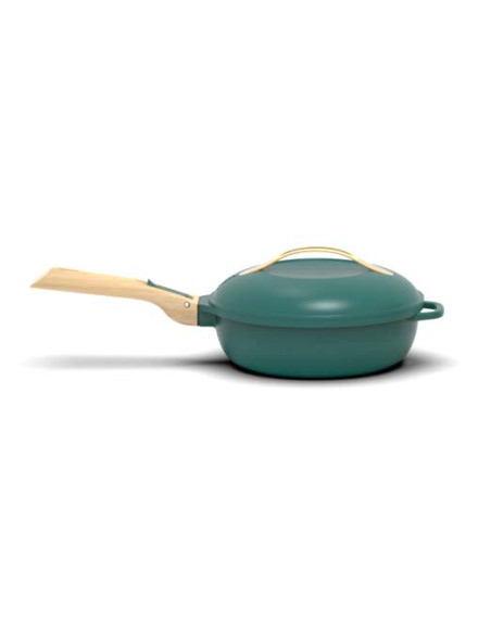 La Fabuleuse Poêle 8 en 1 – 28 cm – Vert Canopée – Cookut – Ustensile Multifonction Tous Feux & Four