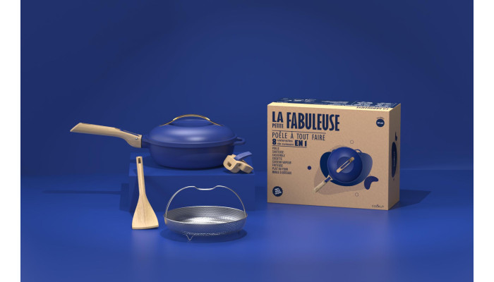 La Fabuleuse Poêle 8 en 1 – 28 cm – Bleu Saphir...
