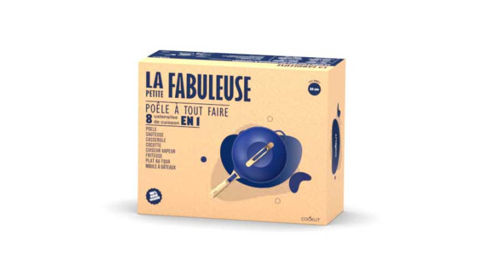 La Fabuleuse Poêle 8 en 1 – 28 cm – Bleu Saphir...