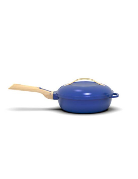 La Fabuleuse Poêle 8 en 1 – 28 cm – Bleu Saphir – Cookut – Ustensile Multifonction Tous Feux & Four