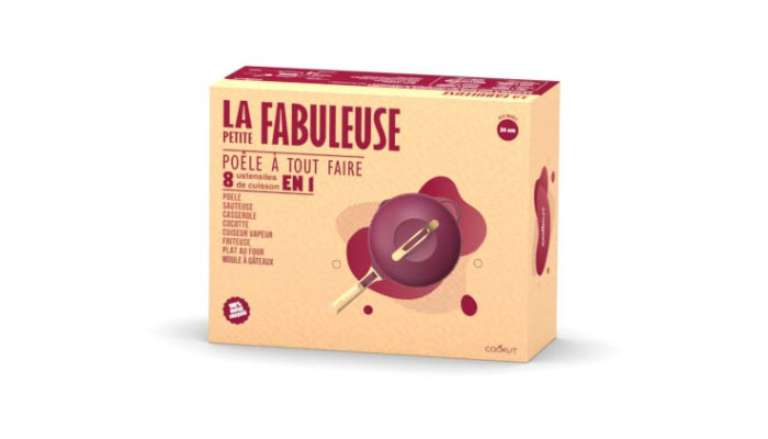 La Fabuleuse Poêle 8 en 1 – 28 cm – Rouge Rubis...