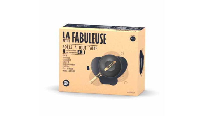 La Fabuleuse Poêle 8 en 1 – 28 cm – Noir...