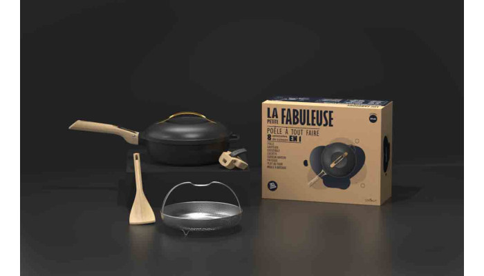 La Fabuleuse Poêle 8 en 1 – 28 cm – Noir...