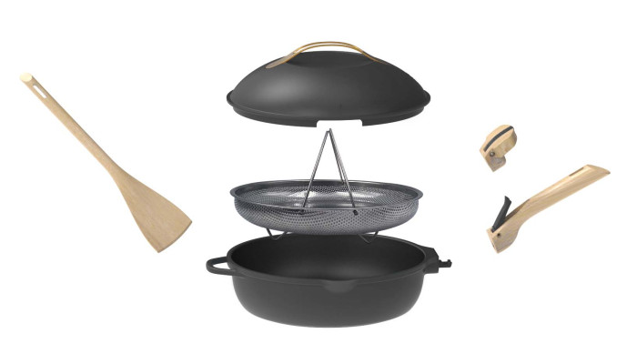 La Fabuleuse Poêle 8 en 1 – 28 cm – Noir...