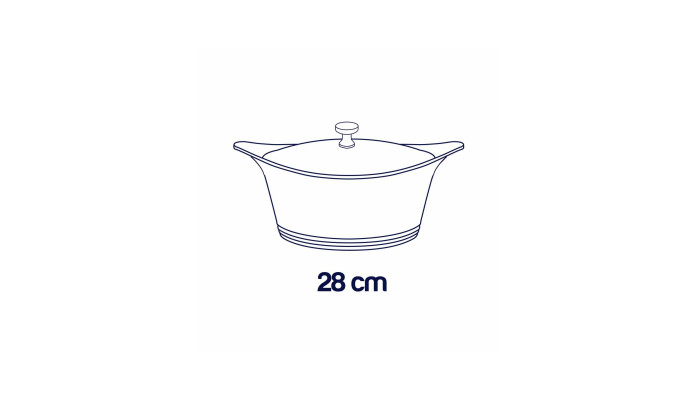 Incroyable Cocotte 28 cm Myrtille – Poignée...