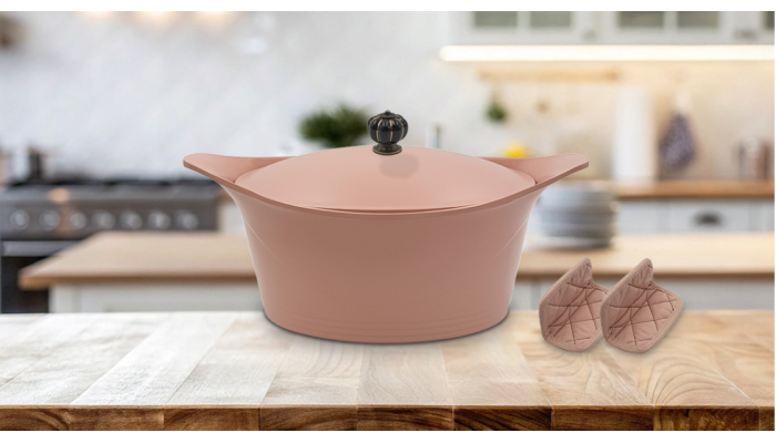 Incroyable Cocotte 24 cm Guimauve – Poignée...