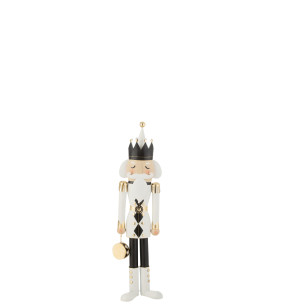 Casse-Noisette en Métal Blanc & Noir H.106 cm 2