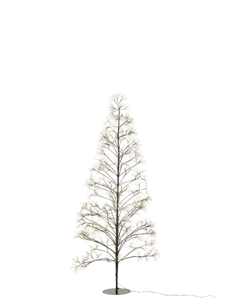 Arbre de Noël LED 210 cm – Sapin Métal Noir 2700 LED – Décoration lumineuse intérieure