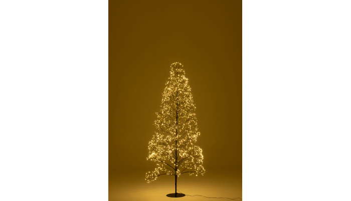 Arbre de Noël LED 210 cm – Sapin Métal Noir...