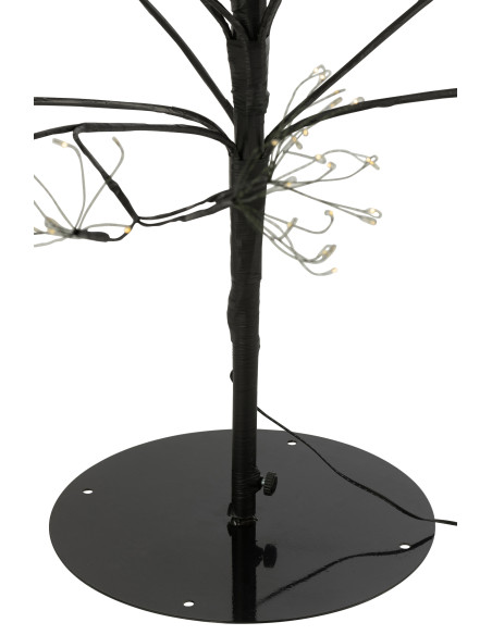 Arbre de Noël LED 210 cm – Sapin Métal Noir 2700 LED – Décoration lumineuse intérieure