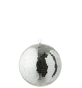 Boule Disco Argentée 30 cm – Boule à Facettes Argent...