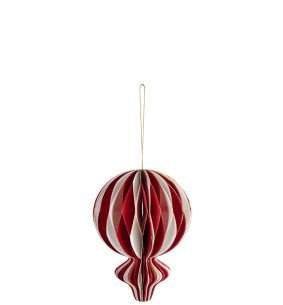 Suspension Montgolfière Noël Pliable Blanc/Rouge – Papier...