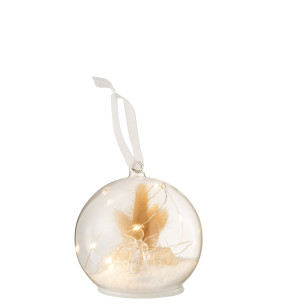 Boule de Noël LED Ange en Verre Blanc – 12 cm – Déco...