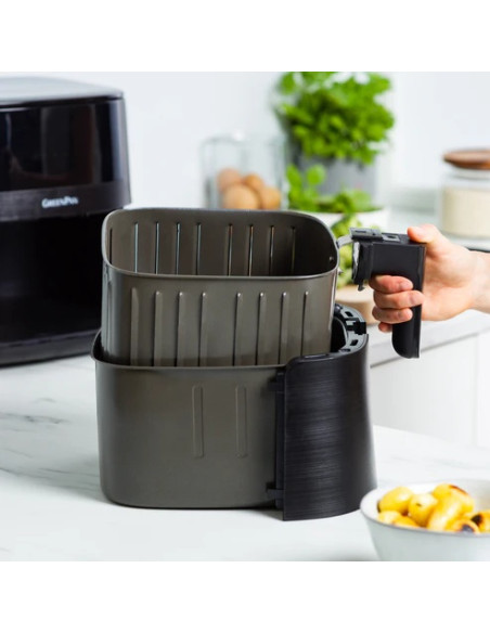 Air Fryer Bistro XXL Noir – Friteuse à air 7,2 L – Sans PFAS – 11 programmes – Cuisson saine sans huile