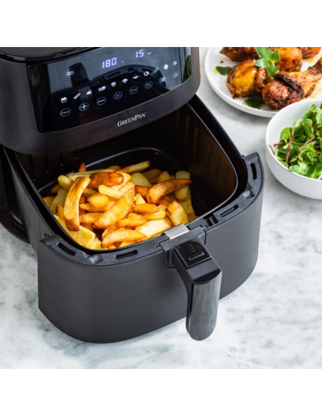 Air Fryer Bistro XXL Noir – Friteuse à air 7,2 L – Sans PFAS – 11 programmes – Cuisson saine sans huile