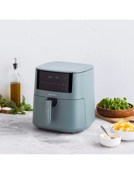 Air Fryer Bistro XXL Smokey Blue – 7,2 L – Sans huile – Revêtement céramique sans PFAS – 11 préréglages