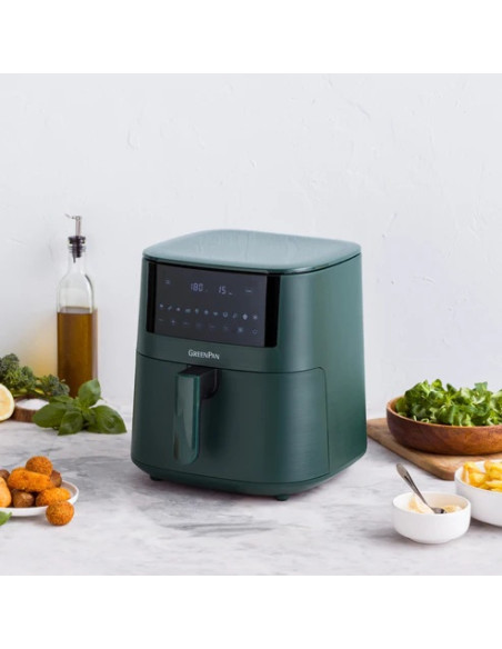 Air Fryer Bistro XXL Pine Green – Friteuse à air 7,2 L sans huile – Céramique antiadhésive sans PFAS – 11 programmes