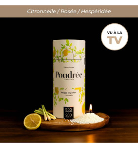 POUDRÉE PERMANENTE - CITRONNELLE - Bougie en perles de...