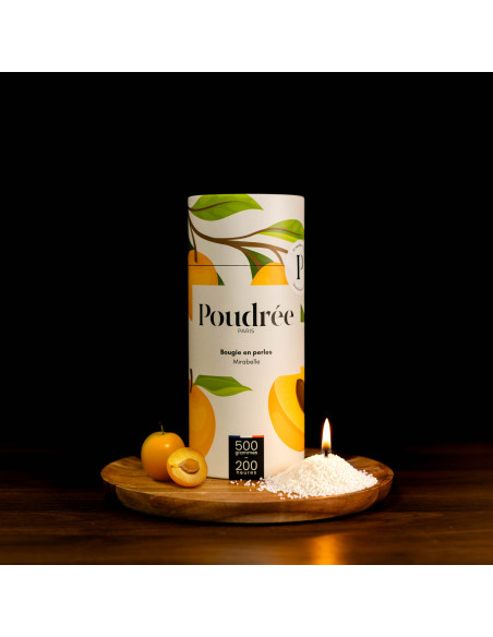POUDRÉE PERMANENTE - MIRABELLE - Bougie en perles de cire végétale - Poudrée Paris