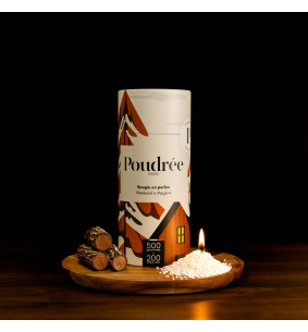 bougie perles parfumée weekend à Megève, bougie parfumée boisée, bougie Poudrée Paris made in France. 2