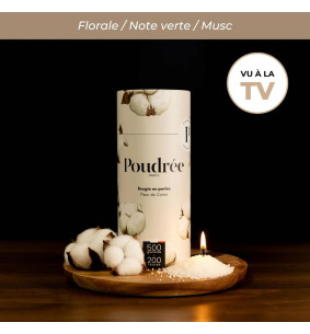 POUDRÉE PERMANENTE - FLEUR DE COTON - Bougie en perles de...