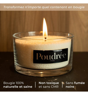 POUDRÉE PERMANENTE - FLEUR DE COTON - Bougie en perles de... 2