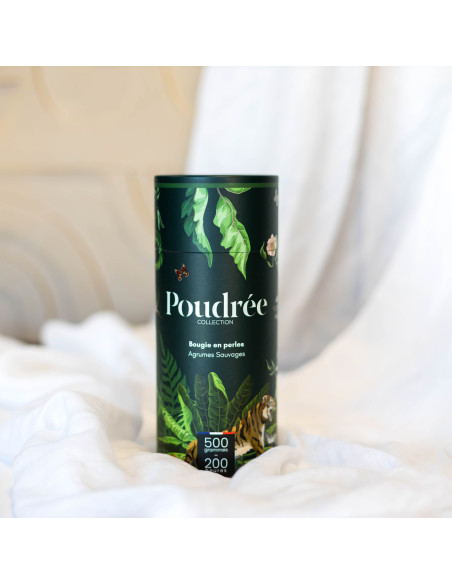 POUDRÉE HÉRITAGE - AGRUMES SAUVAGES - Bougie en perles de cire végétale - Poudrée Paris