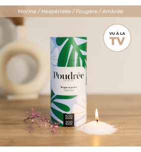 POUDRÉE FLORA - CÈDRE MARIN - Bougie en perles de cire...