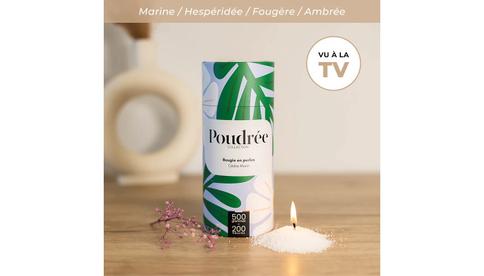 COFFRET POUDRÉE FLORA - CÈDRE MARIN - Bougie en...