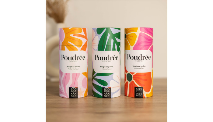 COFFRET POUDRÉE FLORA - FLEUR DES ÎLES - Bougie...