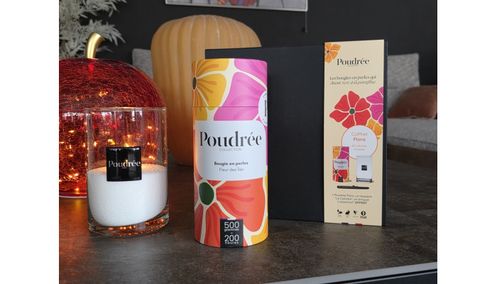 COFFRET POUDRÉE FLORA - FLEUR DES ÎLES - Bougie...