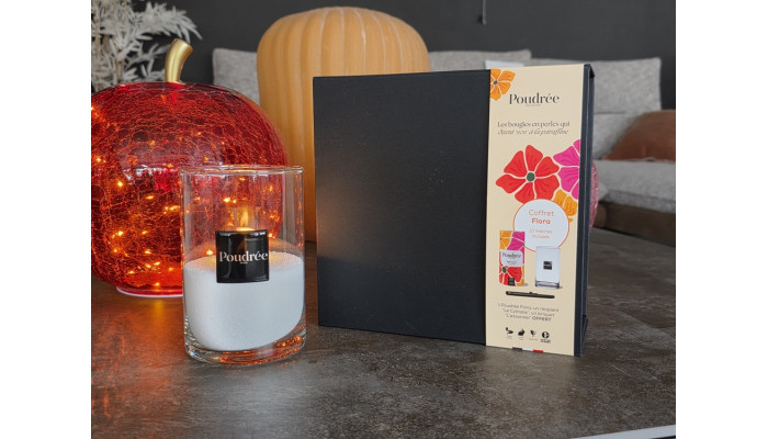 COFFRET POUDRÉE FLORA - FLEUR DES ÎLES - Bougie...