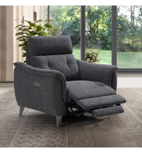 APACHE - Fauteuil relax électrique têtière réglable -...