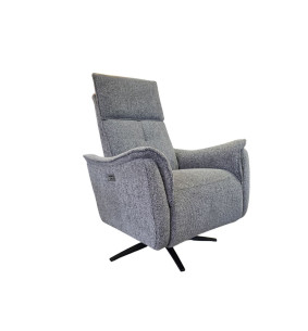 APACHE - Fauteuil pivotant relax bi-moteur 360° - Tissu...