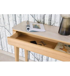 RIVIERA - Console 1 tiroir céramique Dekton® et bois naturel 2