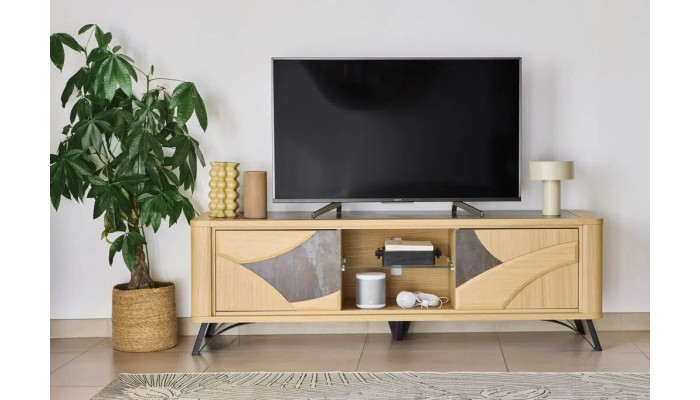 RIVIERA - Meuble TV Hifi 175 cm céramique...