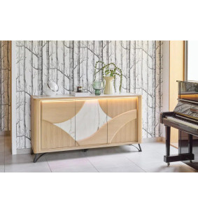 RIVIERA - Enfilade 3 portes 175 cm céramique Dekton® et...