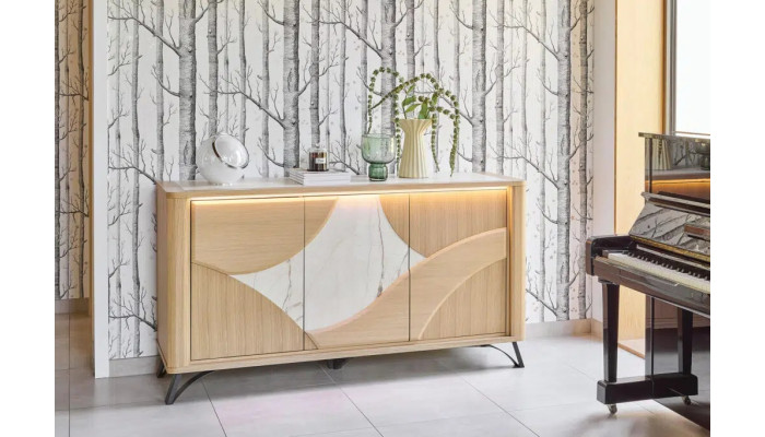 RIVIERA - Enfilade 3 portes 175 cm céramique...
