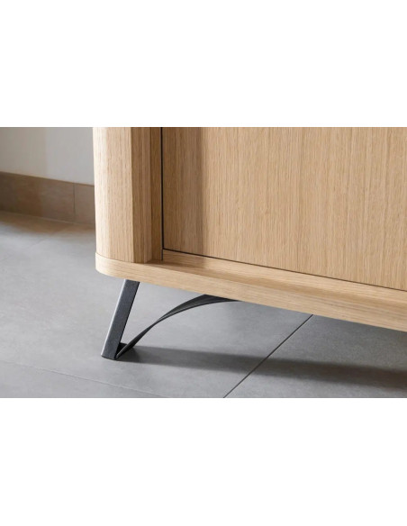 RIVIERA - Enfilade 3 portes 200 cm céramique Dekton® et bois design
