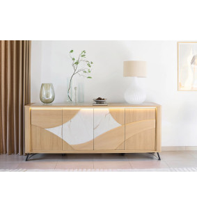 RIVIERA - Enfilade 4 portes 230 cm céramique Dekton® et...