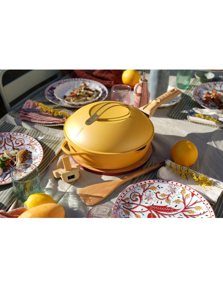 La Fabuleuse Poêle 8 en 1 – 28 cm – Mangue Édition Limitée – Cookut – Poêle 8 en 1 Sans PFAS Tous Feux