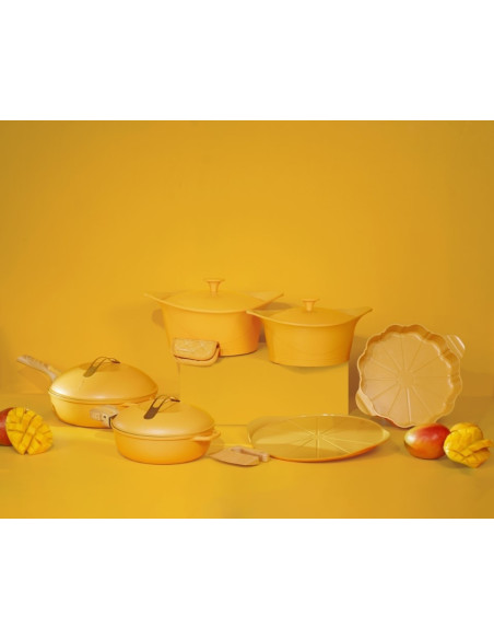 La Fabuleuse Poêle 8 en 1 – 28 cm – Mangue Édition Limitée – Cookut – Poêle 8 en 1 Sans PFAS Tous Feux