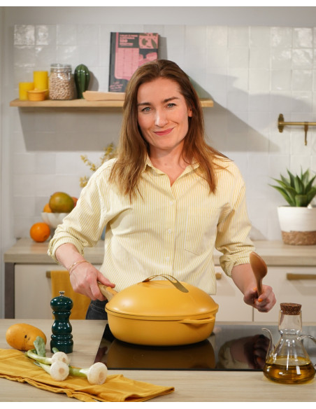 La Fabuleuse Poêle 8 en 1 – 28 cm – Mangue Édition Limitée – Cookut – Poêle 8 en 1 Sans PFAS Tous Feux