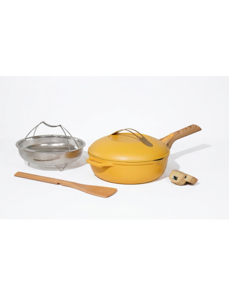 La Fabuleuse Poêle 8 en 1 – 28 cm – Mangue Édition Limitée – Cookut – Poêle 8 en 1 Sans PFAS Tous Feux